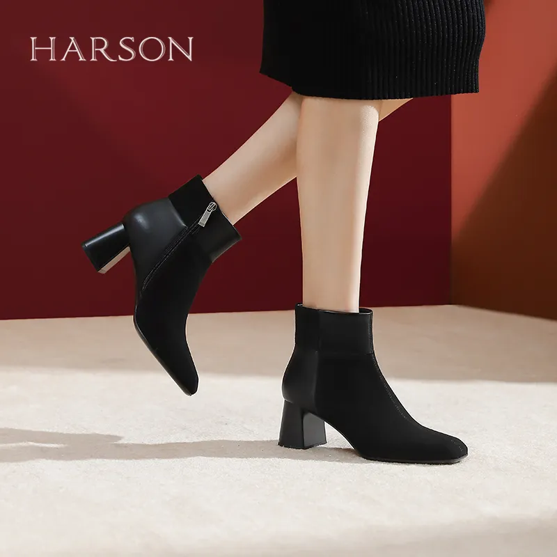 HARSON Ankle Boots Women's Black-3
