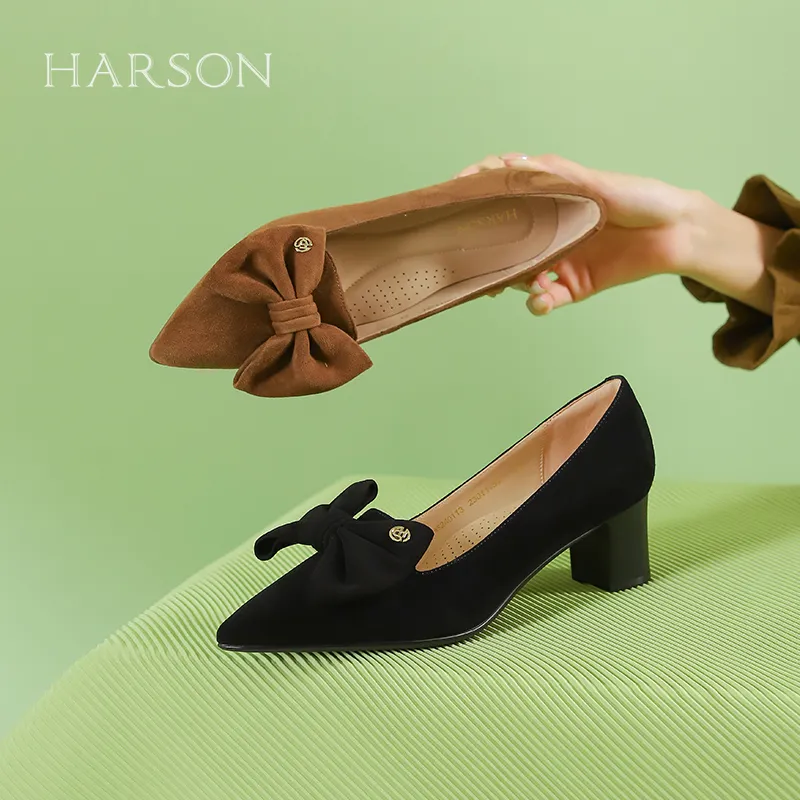 HARSON Chunky Heel High Heels 5.5cm Women's-6