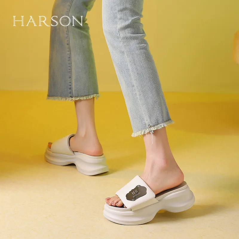 HARSON Metal Quick Dry Slide Slippers Women's-5