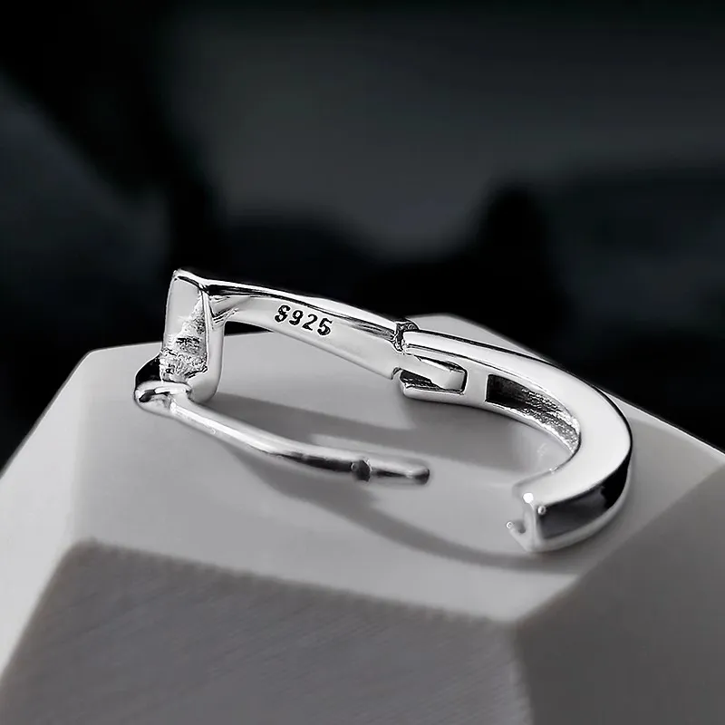 FOREVER MELODY S925 Silver Earrings Men's-10