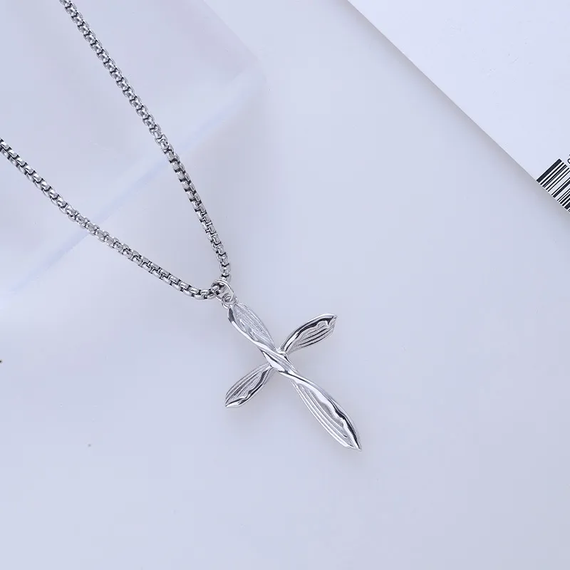 FOREVER MELODY 925 Sterling Silver Necklaces Men's Silver-2