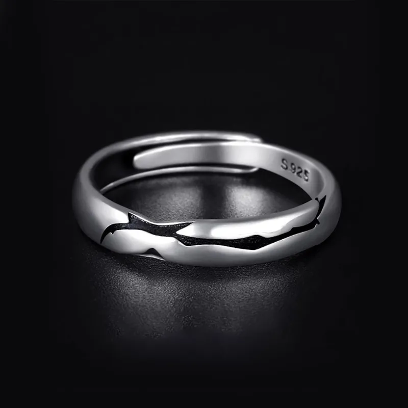 FOREVER MELODY 925 Sterling Silver Rings Men's Silver-12
