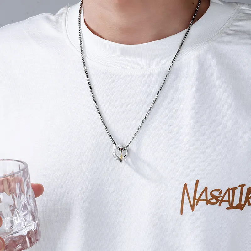 FOREVER MELODY Sterling Silver Necklaces Men's-5