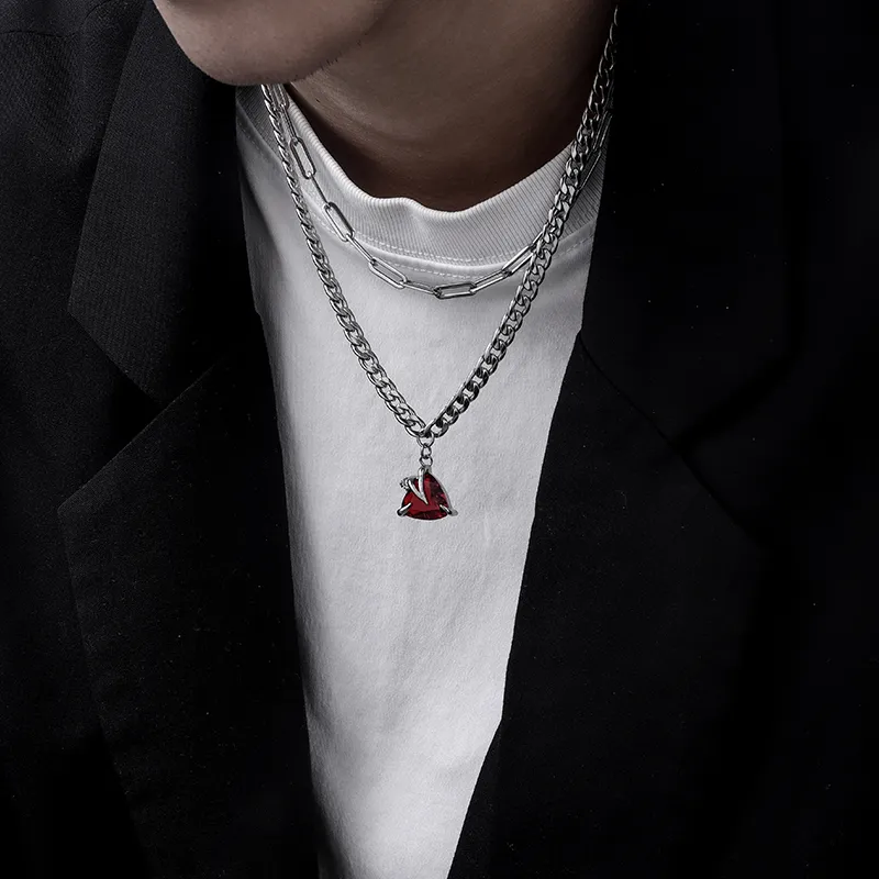FOREVER MELODY Titanium Steel Necklaces Men's-10