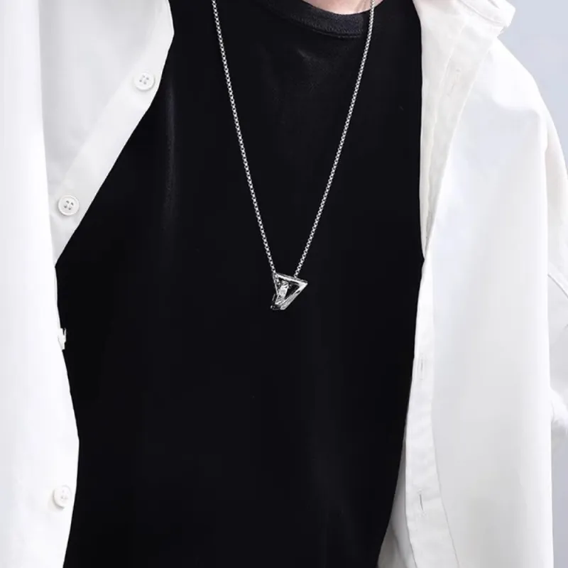FOREVER MELODY Titanium Steel Necklaces Men's-3