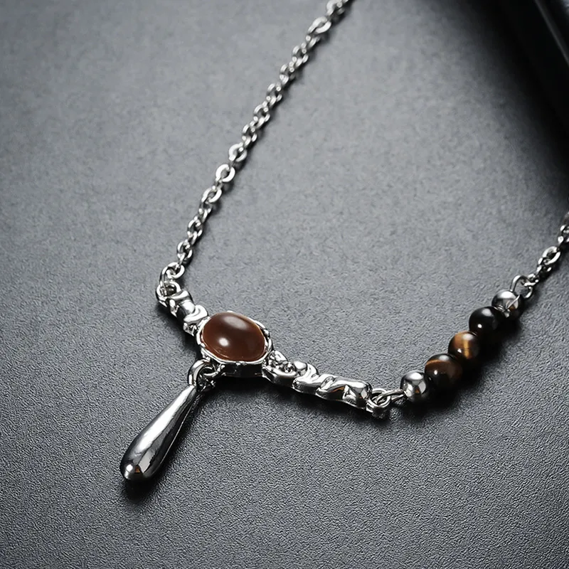 FOREVER MELODY Titanium Steel Necklaces Men's-2