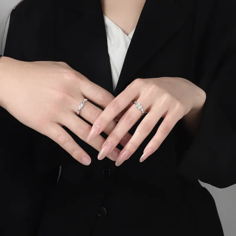 FOREVER MELODY 999 Fine Silver Rings Unisex-4