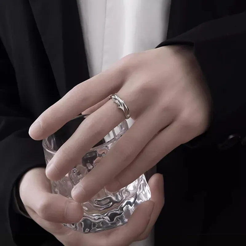 FOREVER MELODY 925 Sterling Silver Rings Men's-11