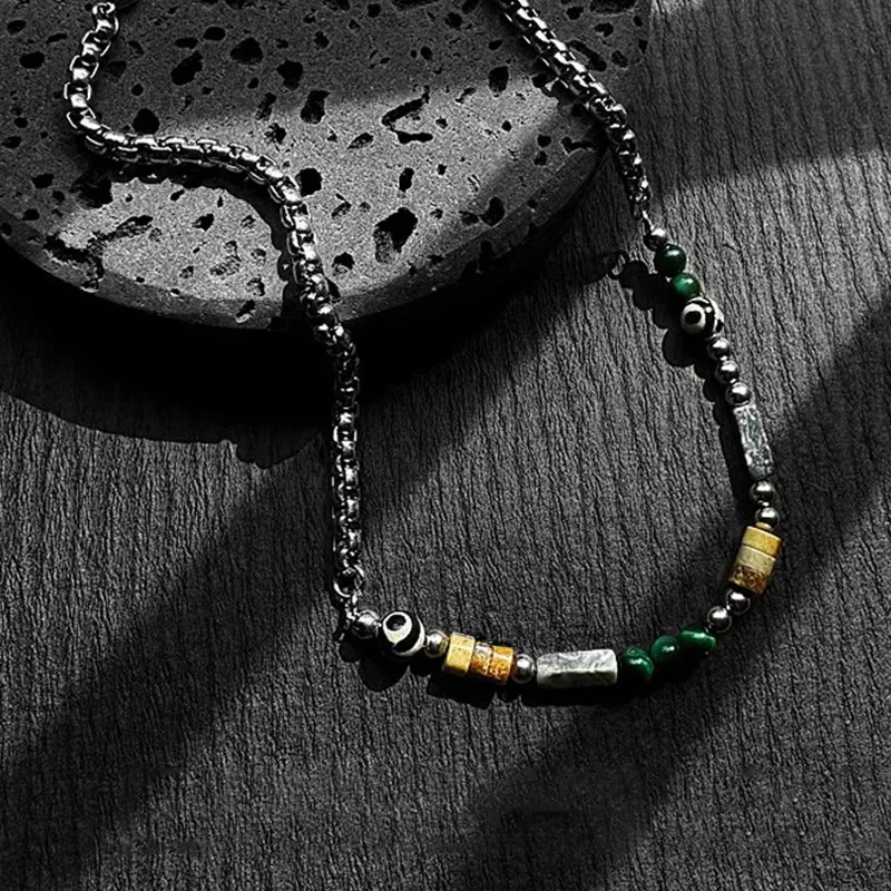 FOREVER MELODY Titanium Steel Necklaces Men's-2