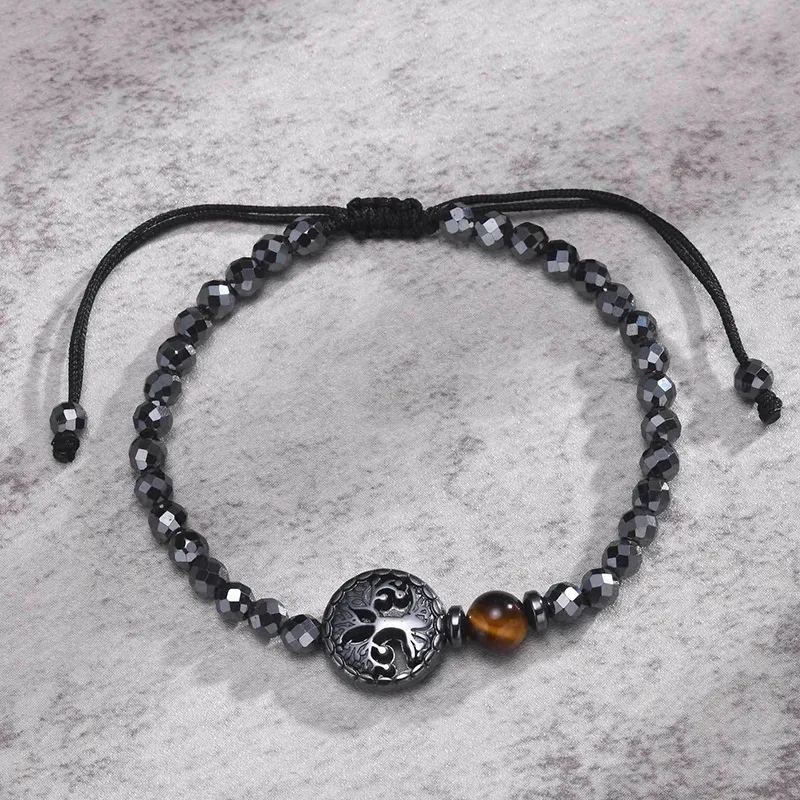 FOREVER MELODY Tiger's Eye Stone Bracelets Unisex-1