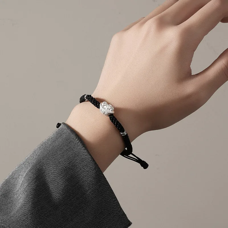 FOREVER MELODY Sterling Silver Rope Bracelets Unisex-1