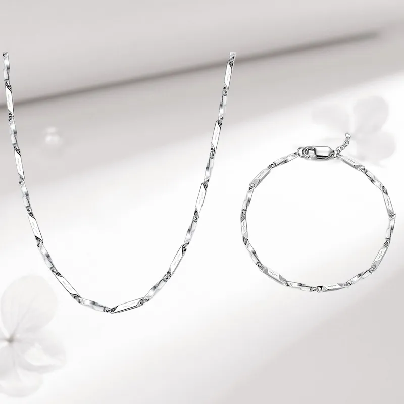FOREVER MELODY Titanium Steel Necklaces Unisex-2