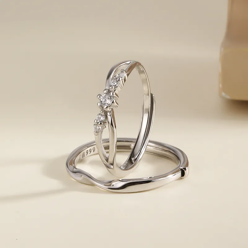 FOREVER MELODY 999 Fine Silver Rings Unisex-2