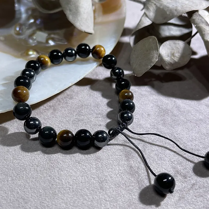 FOREVER MELODY Tiger's Eye Stone Bracelets Unisex-7