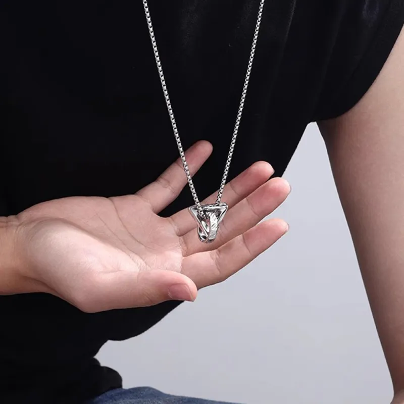 FOREVER MELODY Titanium Steel Necklaces Men's-4