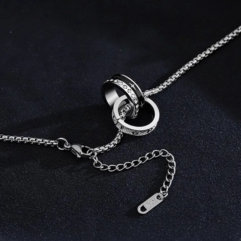 FOREVER MELODY Titanium Steel Necklaces Men's-5
