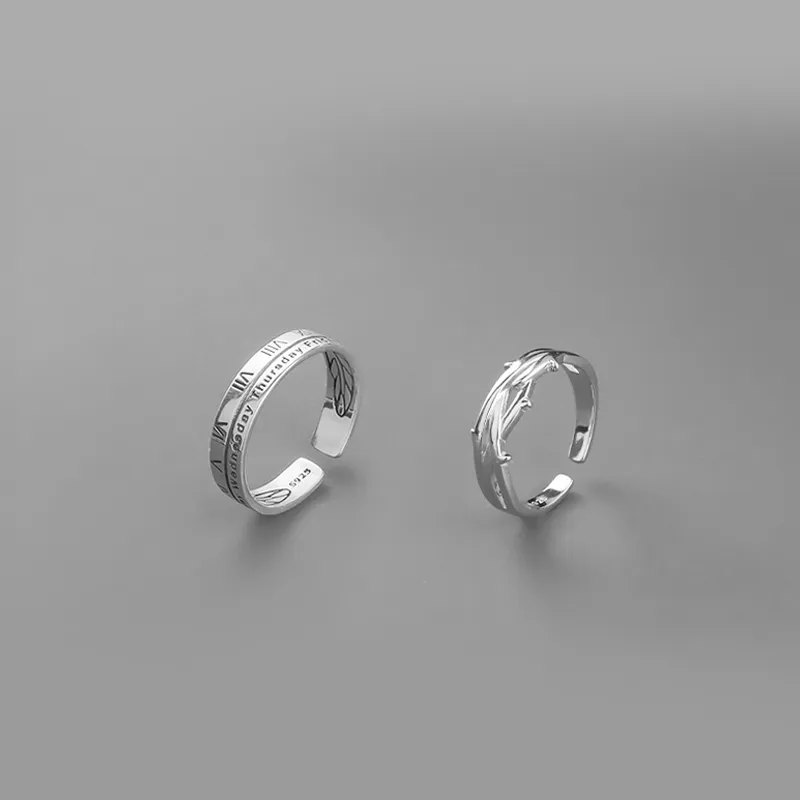 FOREVER MELODY 925 Sterling Silver Rings Men's-3