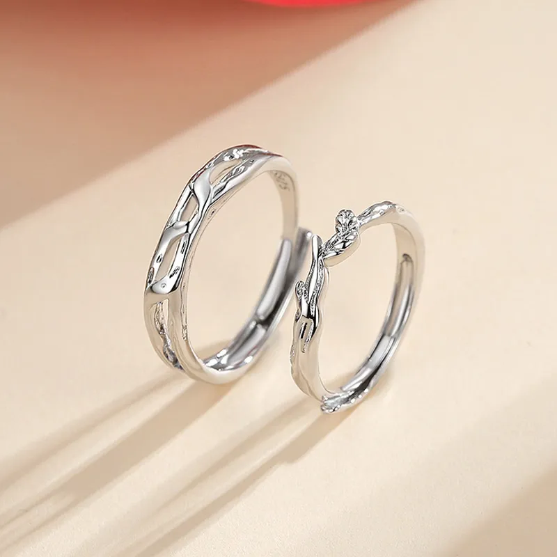 FOREVER MELODY Copper Zircon Rings Unisex-5