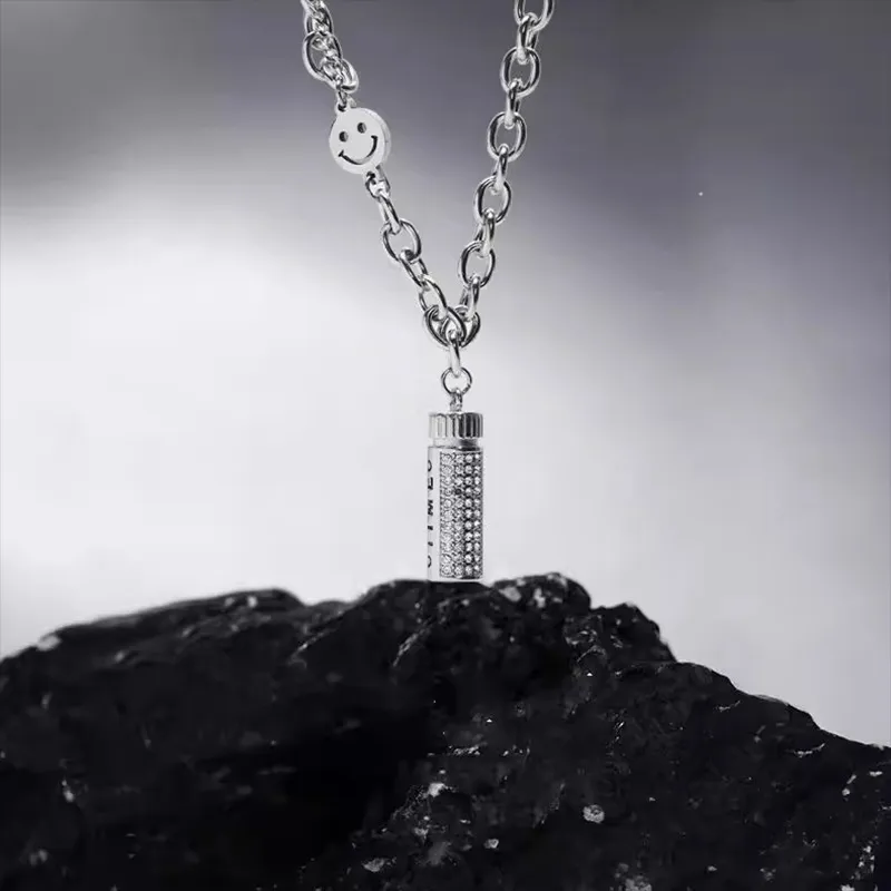 FOREVER MELODY Titanium Steel Necklaces Unisex-4