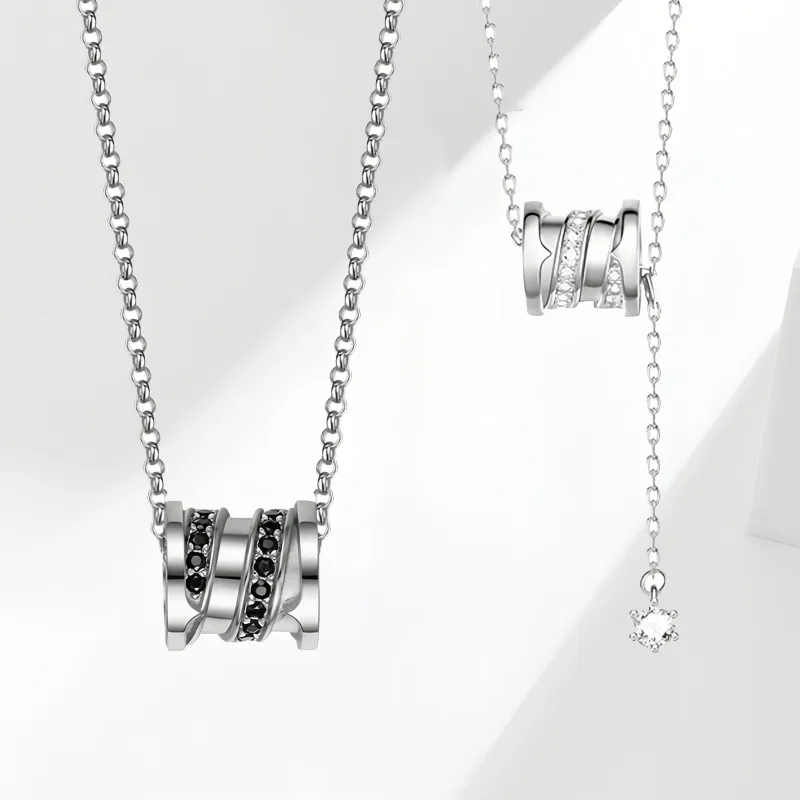FOREVER MELODY Copper Zircon Necklaces Unisex-4