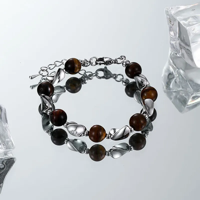 FOREVER MELODY Titanium Steel Bracelets Men's-15