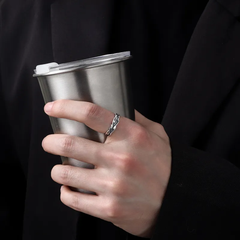 FOREVER MELODY 999 Fine Silver Rings Men's-6