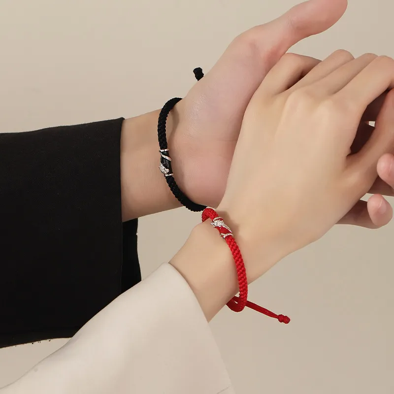 FOREVER MELODY 925 Sterling Silver Rope Bracelets Unisex-8
