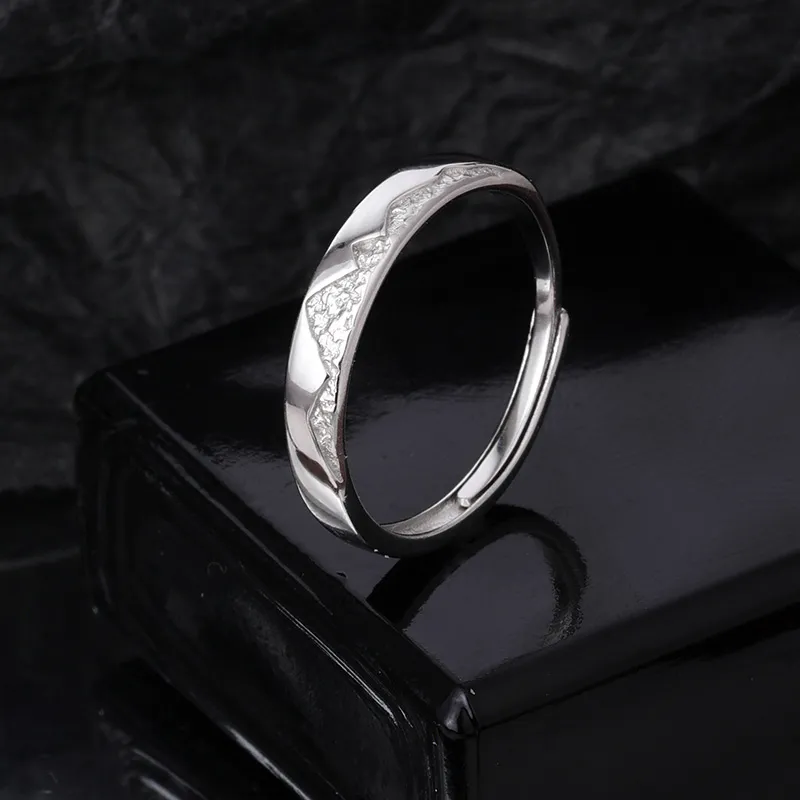 FOREVER MELODY 925 Sterling Silver Rings Men's Silver-5