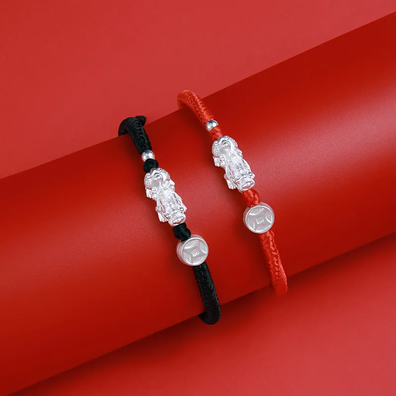 FOREVER MELODY Sterling Silver Rope Bracelets Unisex-5