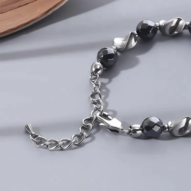 FOREVER MELODY Titanium Steel Bracelets Men's-6