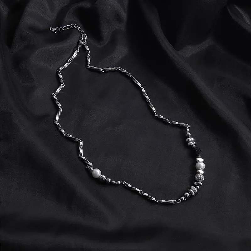 FOREVER MELODY Titanium Steel Necklaces Unisex-4