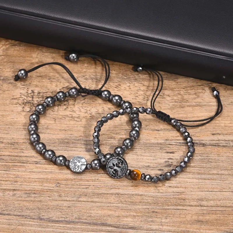 FOREVER MELODY Tiger's Eye Stone Bracelets Unisex-5