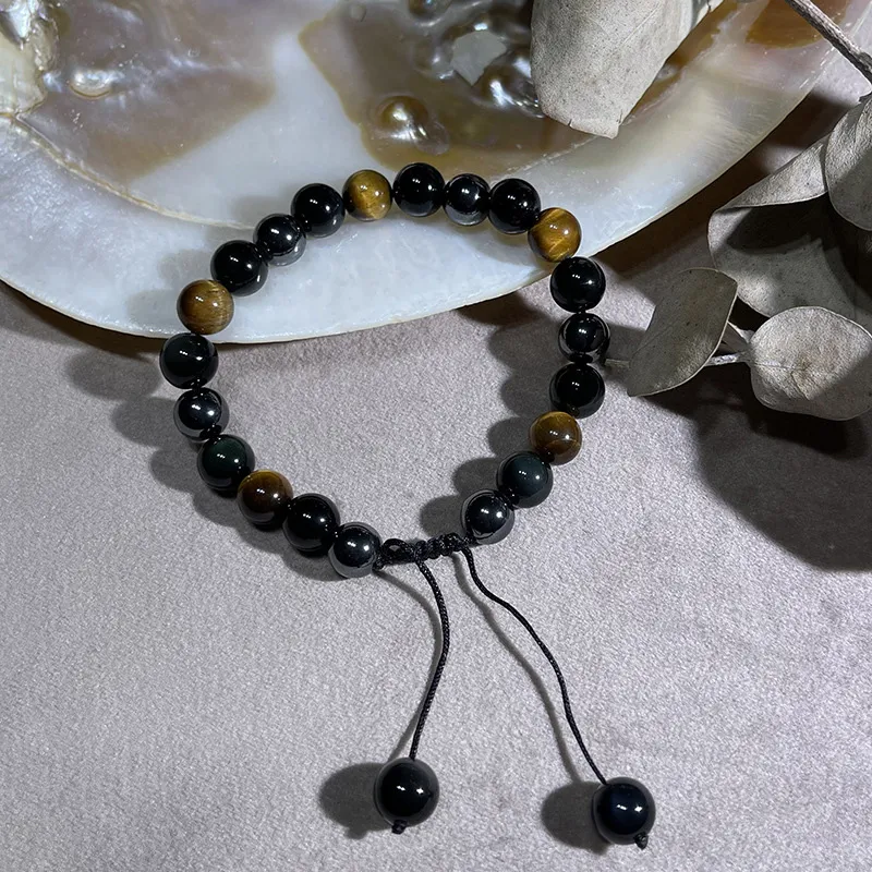 FOREVER MELODY Tiger's Eye Stone Bracelets Unisex-5