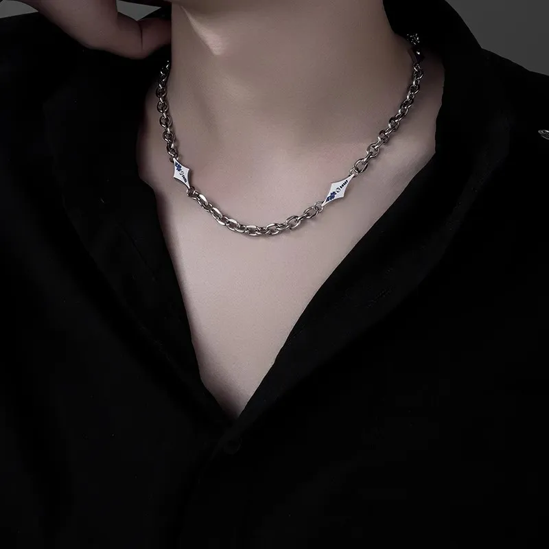 FOREVER MELODY Titanium Steel Necklaces Men's-5