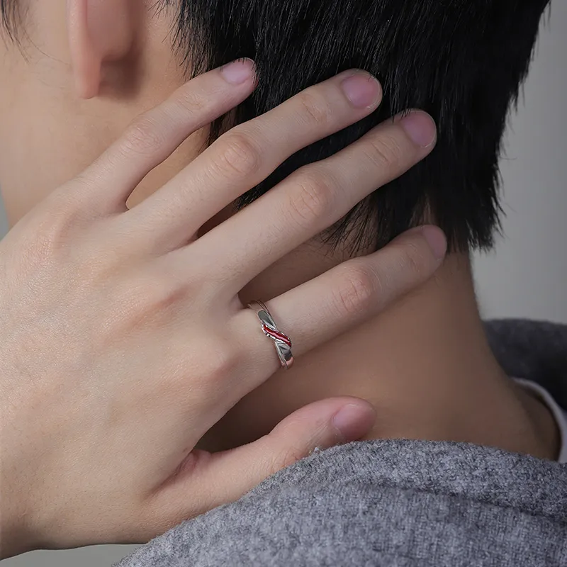 FOREVER MELODY 925 Sterling Silver Rings Men's-5
