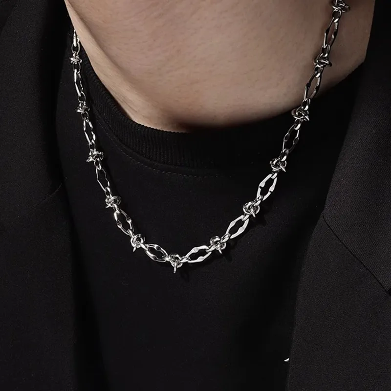 FOREVER MELODY Titanium Steel Necklaces Men's-1