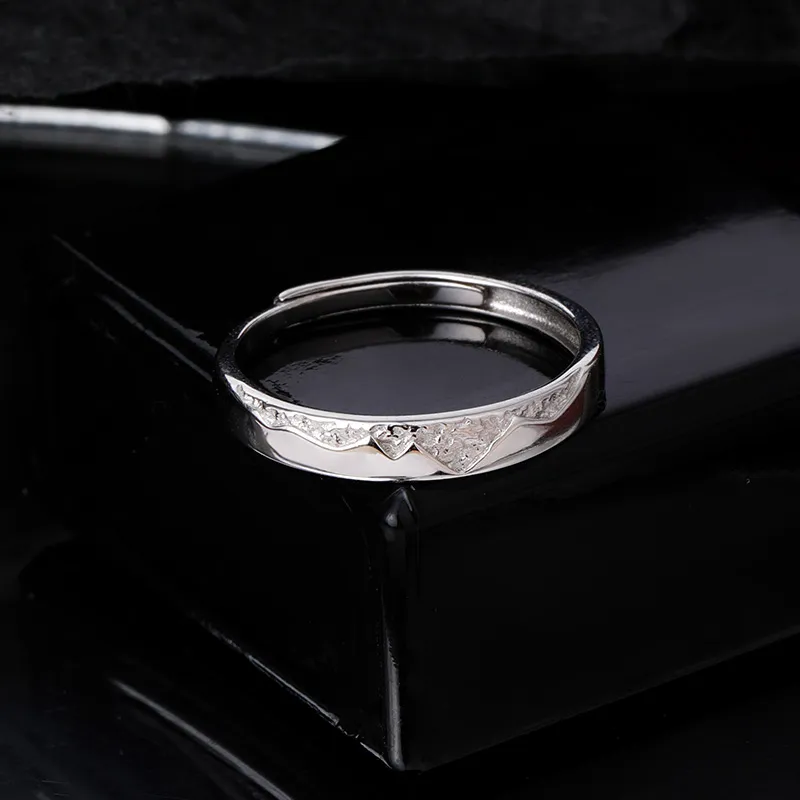 FOREVER MELODY 925 Sterling Silver Rings Men's Silver-3