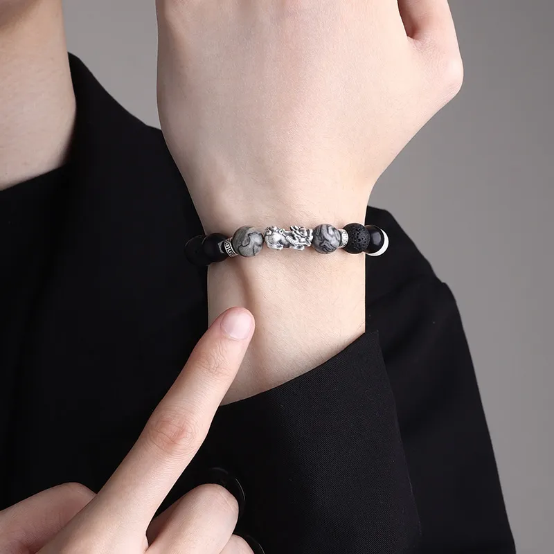 FOREVER MELODY White Jade Bodhi Bracelets Men's-5
