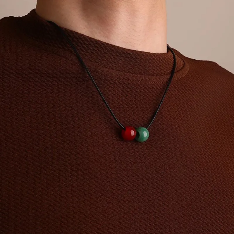 FOREVER MELODY Tiger's Eye Stone Necklaces Unisex-2