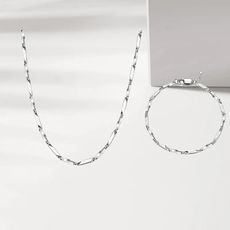 FOREVER MELODY Titanium Steel Necklaces Unisex-4