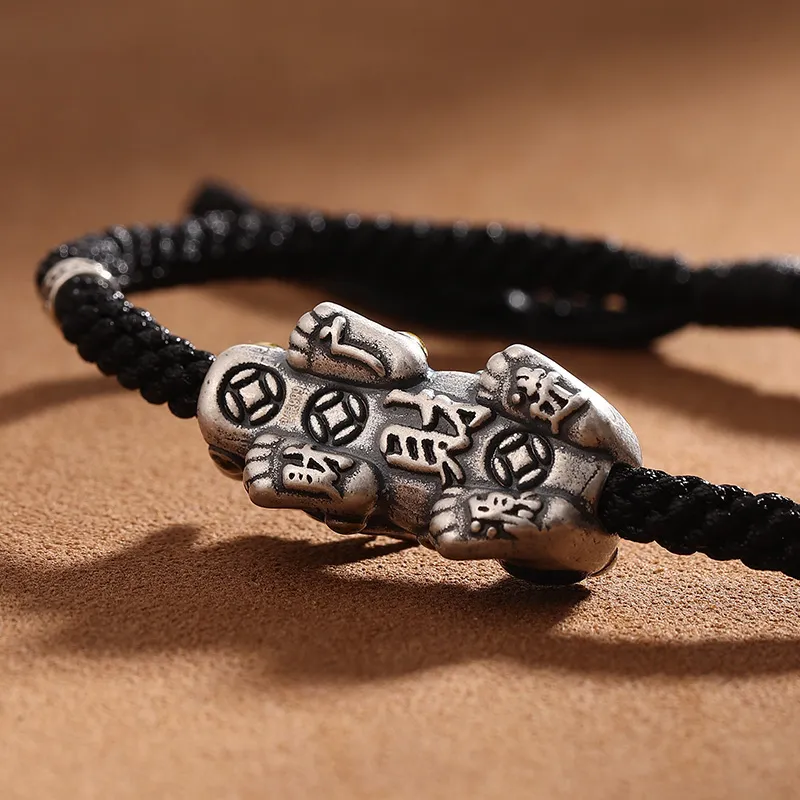 FOREVER MELODY Sterling Silver Rope Bracelets Men's-3