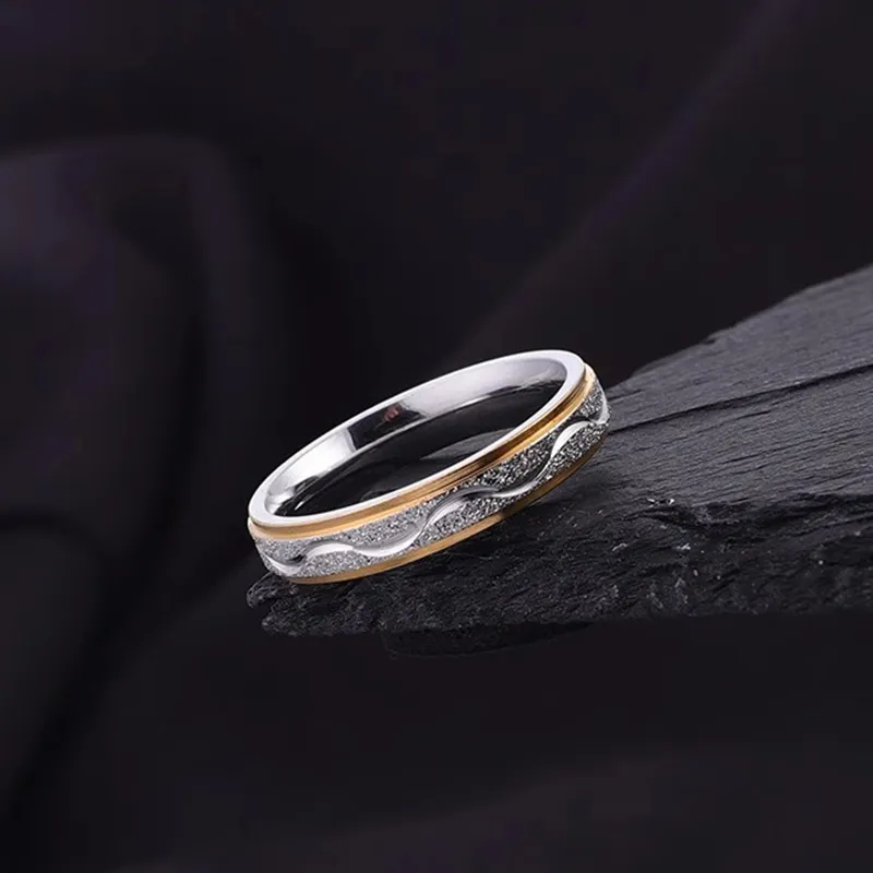 FOREVER MELODY Titanium Steel Rings Unisex-3