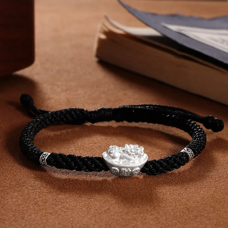 FOREVER MELODY Sterling Silver Rope Bracelets Unisex-2