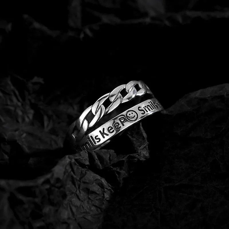 FOREVER MELODY 925 Sterling Silver Rings Men's Silver-2