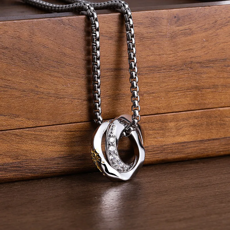 FOREVER MELODY Sterling Silver Necklaces Men's-4