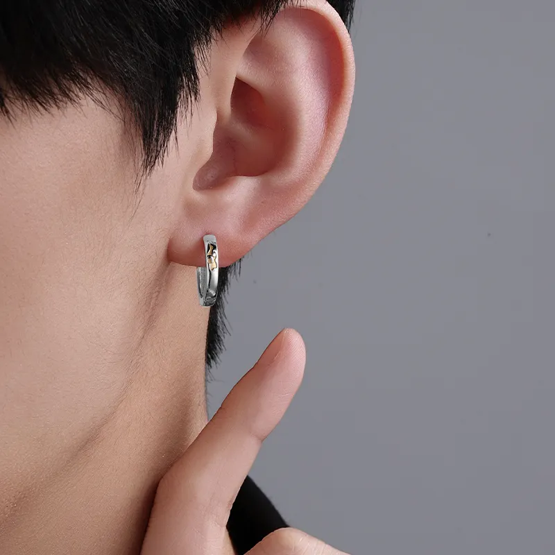 FOREVER MELODY 999 Fine Silver Earrings Men's-3