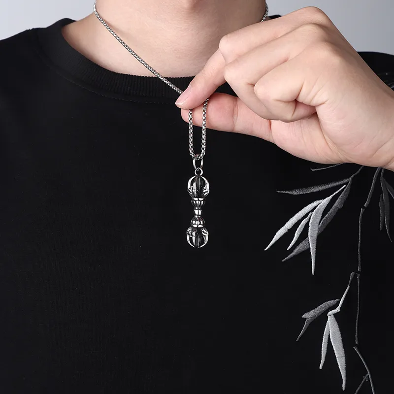 FOREVER MELODY Titanium Steel Necklaces Men's-3