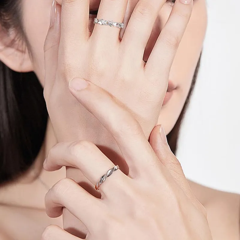 FOREVER MELODY 925 Sterling Silver Rings Unisex-5