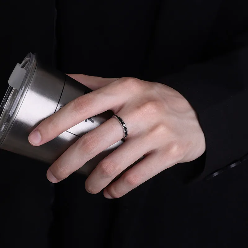FOREVER MELODY 925 Sterling Silver Rings Men's-1