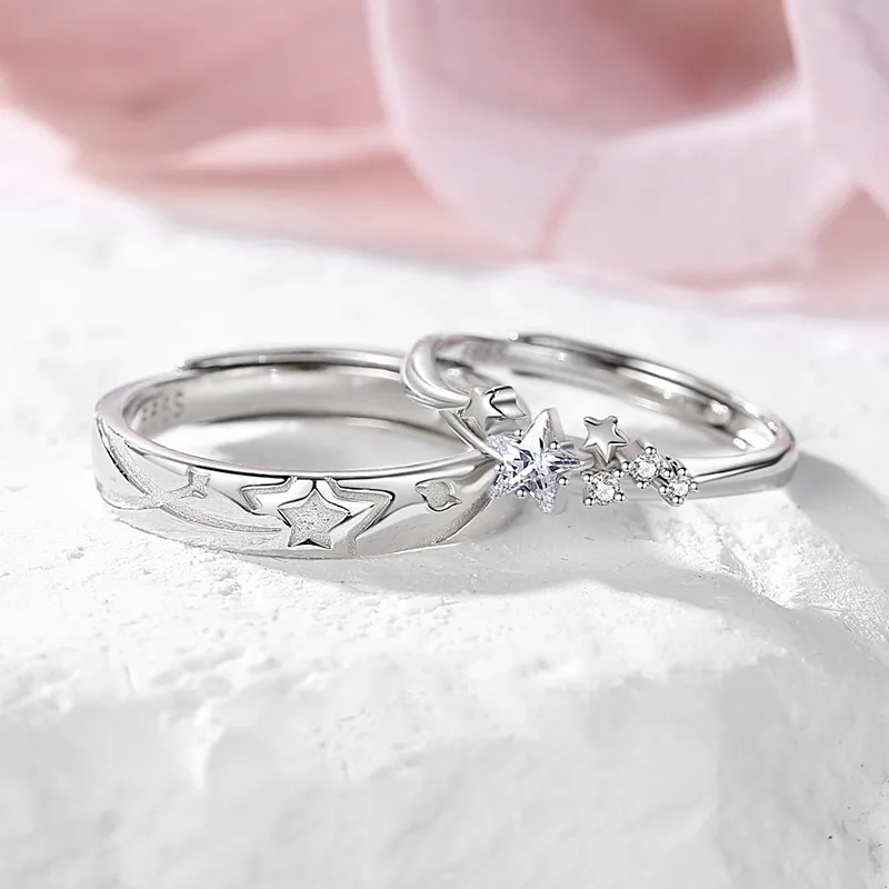 FOREVER MELODY Copper Zircon Rings Unisex-1